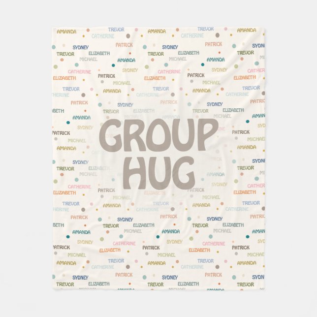 Couverture Polaire Groupe Hug Multiples 5-7 Noms Obtenir Bonne Sympat (Devant)