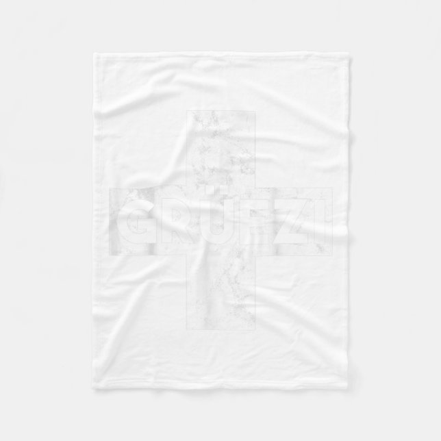 Couverture Polaire Grüessech Swiss Saying Grüezi Schweiz  (Devant)