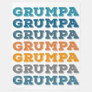 Couverture Polaire Grumpa   Gros Grumpy Grandpa Retro Design de texte