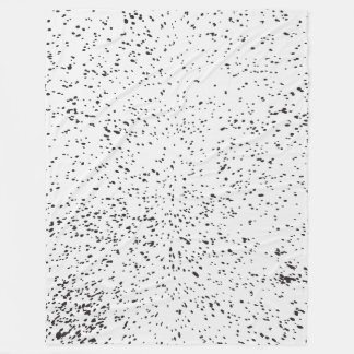 Couverture Polaire Grunge animal noir et blanc encre imprimé