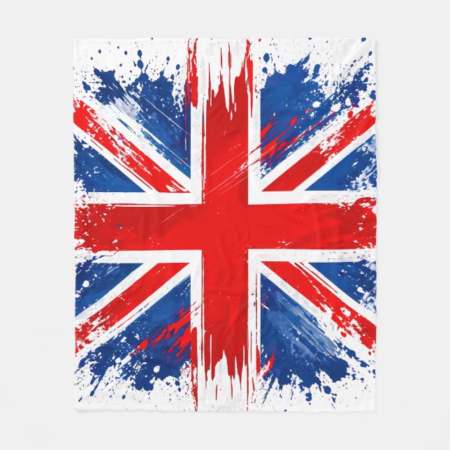 Couverture Polaire Grunge UK Flag Throw Blanket (Devant)