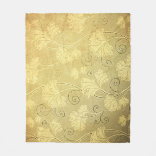 Couverture Polaire Grunge vintage motif de fleurs.