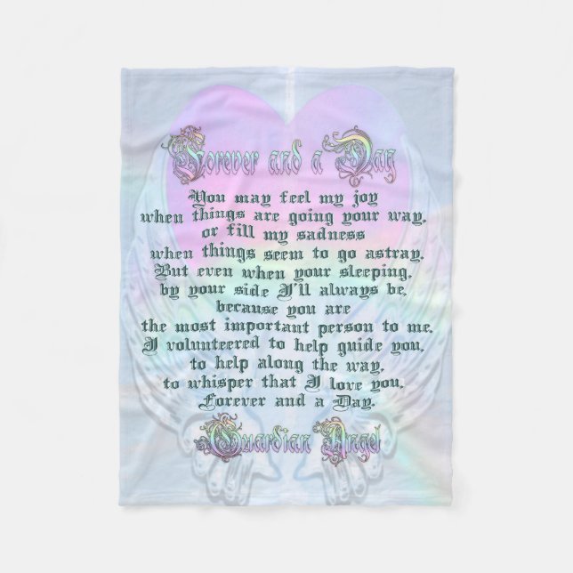 Couverture Polaire Guardian Angel Poem Blanket (Devant)