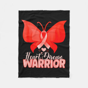 Couverture Polaire Guerrier de la maladie cardiaque Papillon Rouge Ma