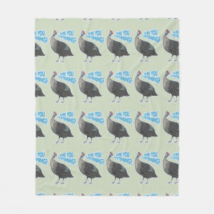 Couverture Polaire Guineafowl Drôle caricature d'oiseau bruyant