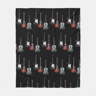 Couverture Polaire Guitares Électriques Cool pour les Amateurs de Mus