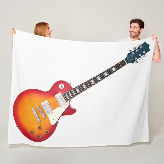 COUVERTURE POLAIRE GUITARS ÉLECTRIQUES SUNBURST ICONIQUES (En situation)