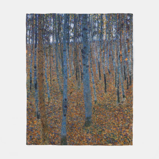 Couverture Polaire Gustav Klimt - Beech Grove I (Devant)
