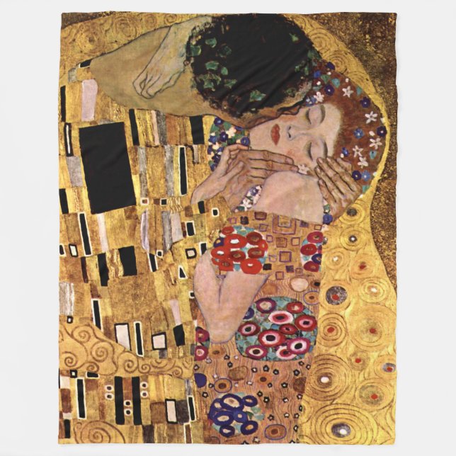 Couverture Polaire Gustav Klimt : The Kiss (Devant)