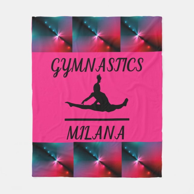 Couverture Polaire GYMNASTICS FLEECE BLANKET avec nom personnalisé. (Devant)