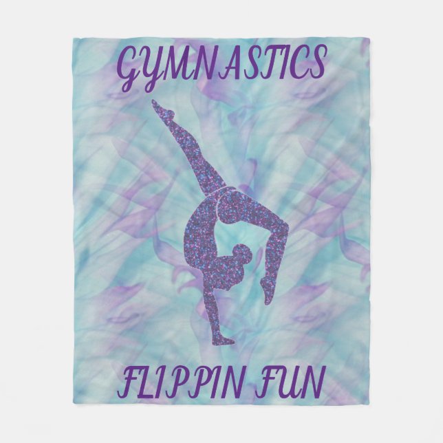 COUVERTURE POLAIRE GYMNASTICS "FLIPPIN FUN" FLEECE BLANKET. (Devant)
