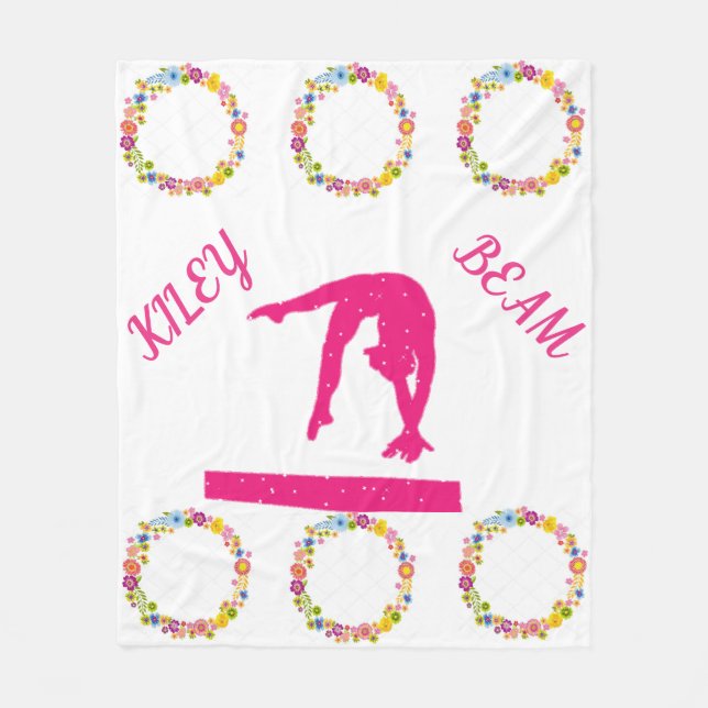 COUVERTURE POLAIRE GYMNASTICS GYMNAST FLEECE BLANKET PERSONNALISÉ! (Devant)