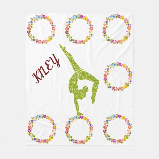 COUVERTURE POLAIRE GYMNASTICS GYMNAST FLEECE BLANKET PERSONNALISÉ! (Devant)