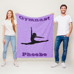 Couverture Polaire Gymnastique à étincelle violette Blanche polaire p