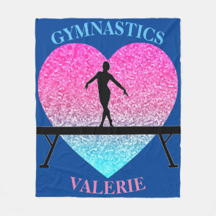 Couverture Polaire Gymnastique Blanche-polaire avec nom de Gymnaste