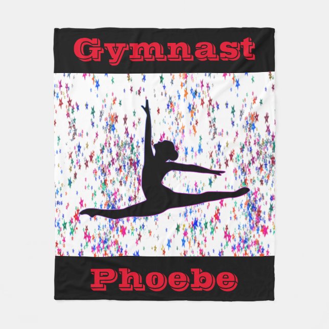 Couverture Polaire Gymnastique Confetti Étoiles Blanche polaire (Devant)