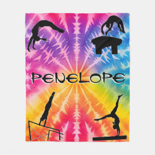 Couverture Polaire Gymnastique des filles Cravate arc-en-ciel