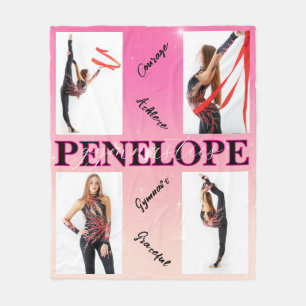 Couverture Polaire Gymnastique enchevêtrée rose 4 Photo Encouragement