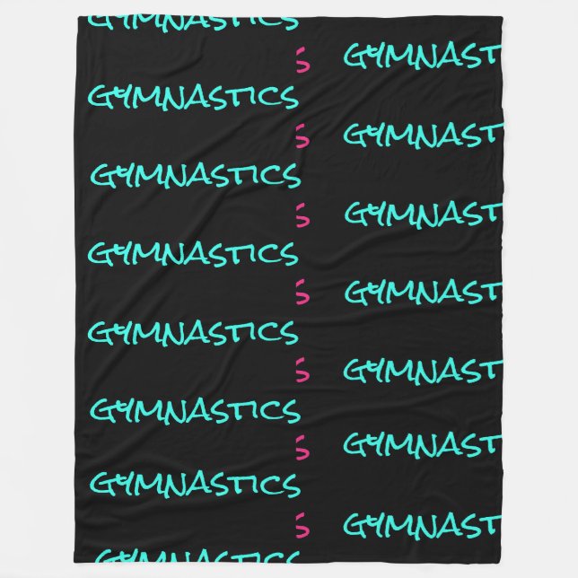 Couverture Polaire Gymnastique Gymnaste Scribble Blanche-Toison (Devant)