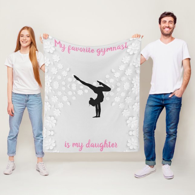 Couverture Polaire Gymnastique maman - Gymnaste favori est ma fille (En situation)