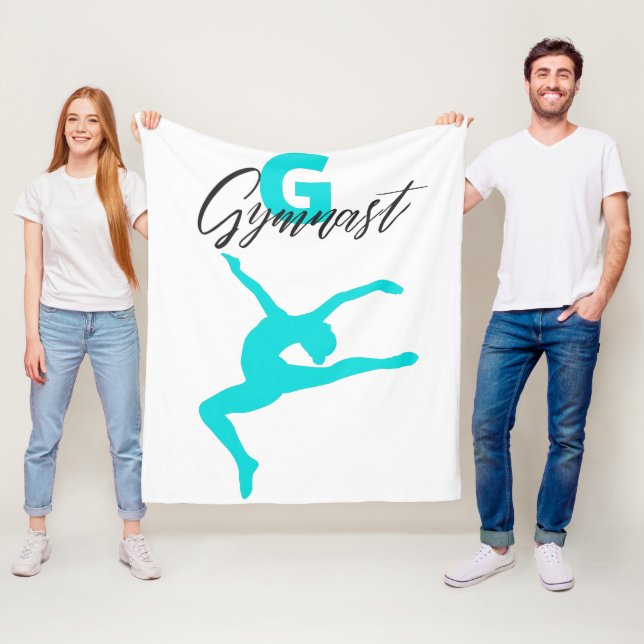 Couverture Polaire Gymnastique Monogramme G est pour Gymnaste (En situation)