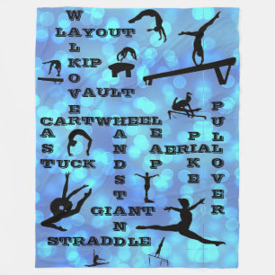 Couverture Polaire Gymnastique Mots-croisés Compétences Bleu