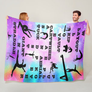Couverture Polaire Gymnastique Mots-croisés Compétences Fleece Blanke