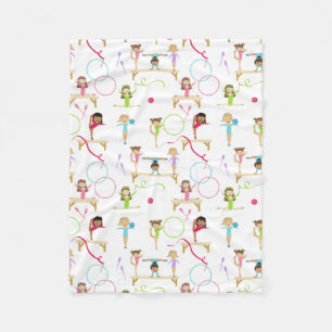 Couverture Polaire Gymnastique multicolore mignonne Motif pour enfant