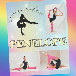 Couverture Polaire Gymnastique Pastel Arc-en-ciel Gradient 3 Photo Pe