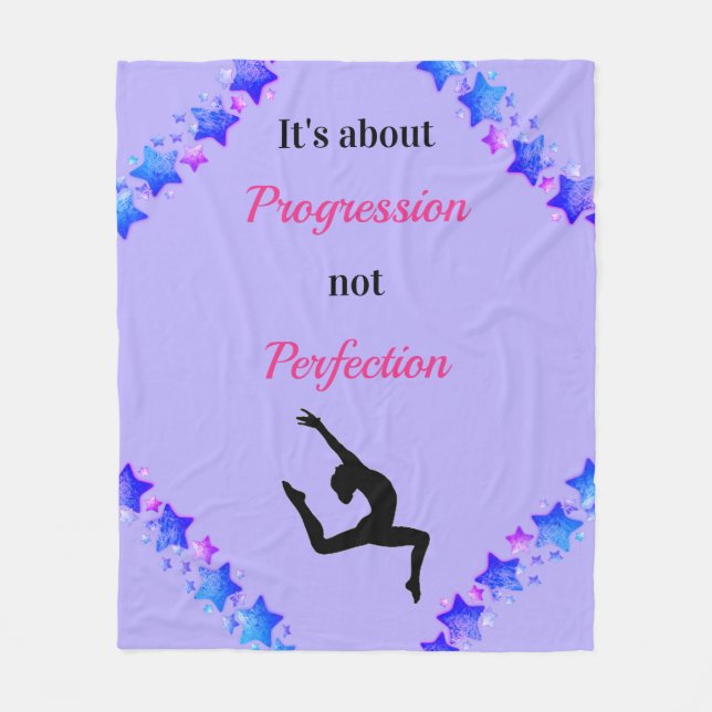 Couverture Polaire Gymnastique Progression pas perfection Motivation (Devant)