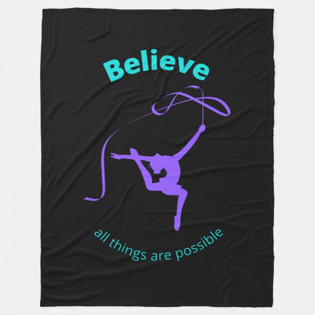 Couverture Polaire Gymnastique rythmique Croit Que Tout Est Possible (Devant)