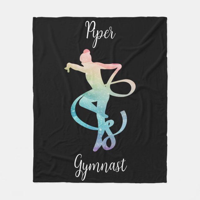Couverture Polaire Gymnastique rythmique personnalisée Gymnaste arc-e (Devant)