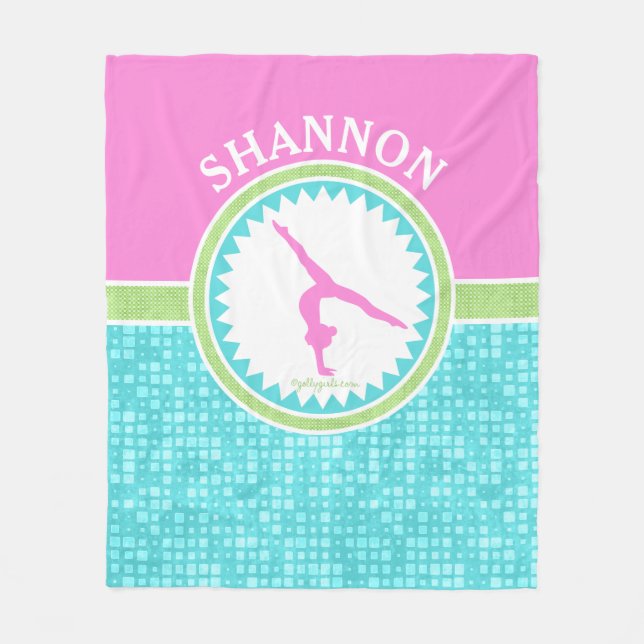 Couverture Polaire Gymnastique Tri-Pastel Couleur Avec Tuile Aqua (Devant)