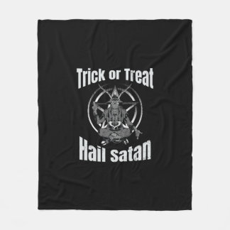 Couverture Polaire Hail Satan Pentagram Goat Halloween