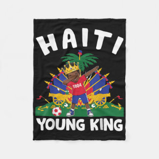 Couverture Polaire Haïti Jeune Roi Drapeau Jour Melanin Pour Blac