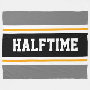 Couverture Polaire HALFTIME Black Grey White Yellow Racing Stripes