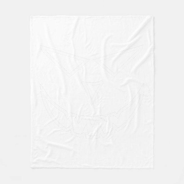 Couverture Polaire Halloween Angry Face (Devant)