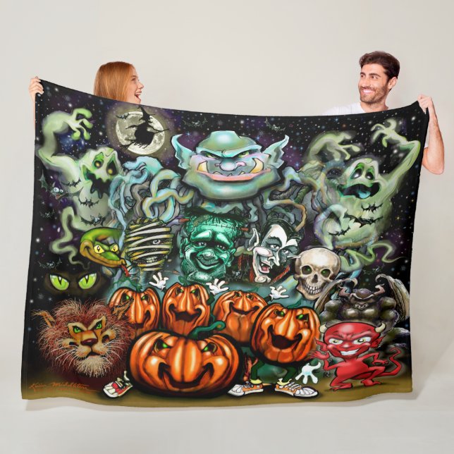 Couverture Polaire Halloween Art amusant (En situation)