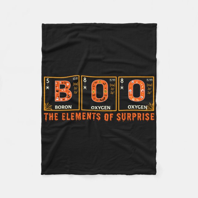 Couverture Polaire Halloween Boo Principaux Éléments De La Science Su (Devant)