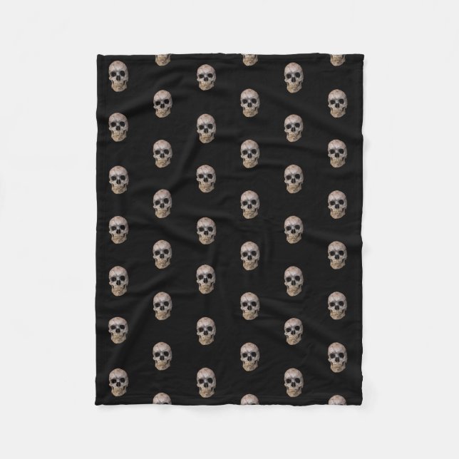 Couverture Polaire Halloween Ceinture polaire crâne (Devant)