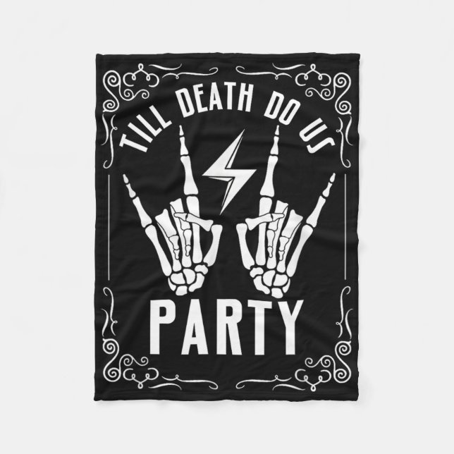 Couverture Polaire Halloween Chelorette Till Death Do Us Party Skelet (Devant)