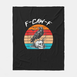 Couverture Polaire Halloween F-Caw-F Oiseau F-Caw-F Corbeau Femmes Ho