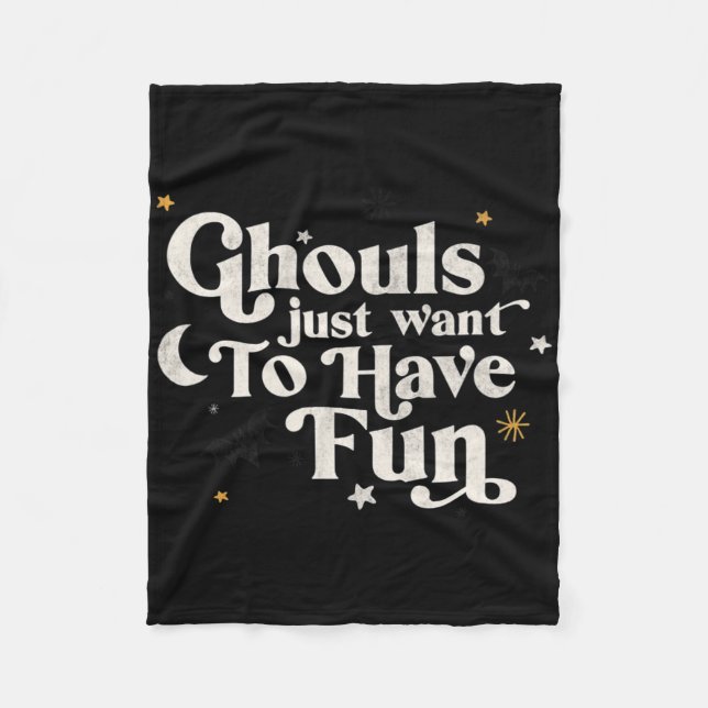 Couverture Polaire Halloween Ghouls veut juste s'amuser (Devant)