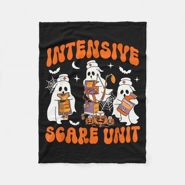 Couverture Polaire Halloween Intensive Care E Unit Ghost Nurse Icu Nu (Devant)