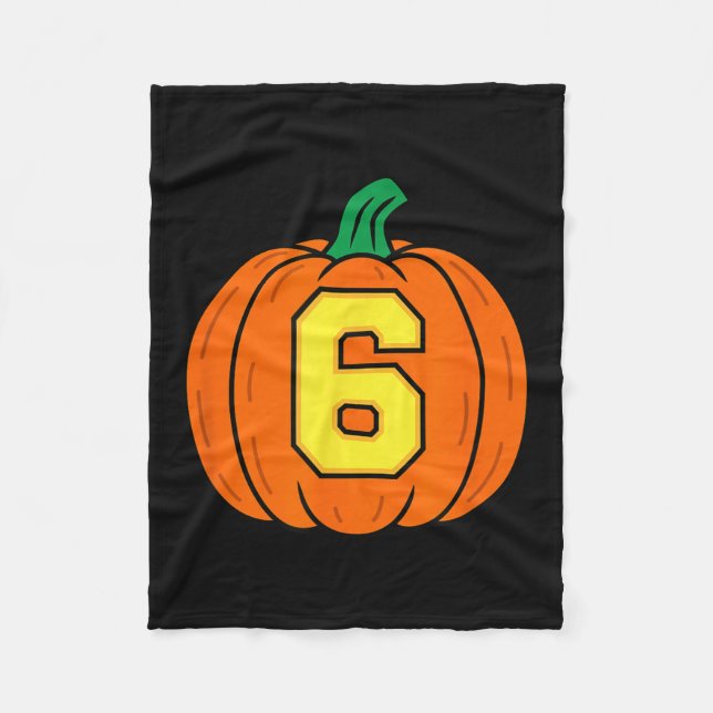 Couverture Polaire Halloween Number 6 Pumpkin Costume  (Devant)