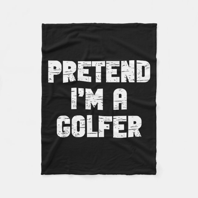 Couverture Polaire Halloween Pretend I'm A Golfer Costume Lazy Golfin (Devant)