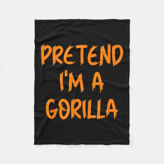 Couverture Polaire Halloween Pretend I'm A Gorilla Costume Lazy Kids  (Devant)