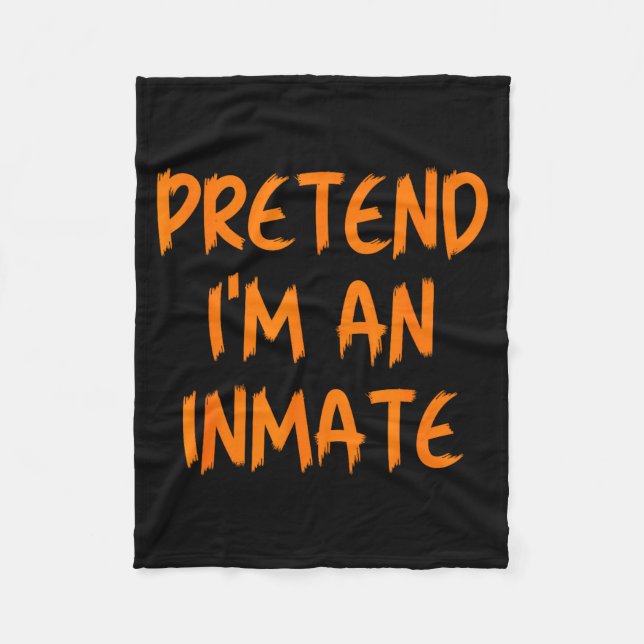 Couverture Polaire Halloween Pretend I'm An Inmate Costume Lazy Kids  (Devant)