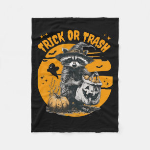 Couverture Polaire Halloween Raccoon Trac Ou Trash Retro Raccoons Vi