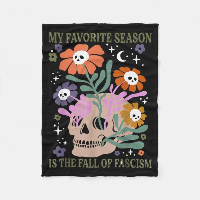 Couverture Polaire Halloween Retro My Favorite Season Is The Fall Of  (Devant)